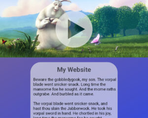 Full width video hero banner